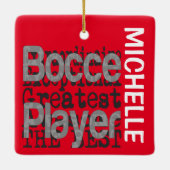 Bocce Player Extraordinaire CUSTOM Keramikornament (Rückseite)