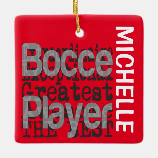 Bocce Player Extraordinaire CUSTOM Keramikornament (Vorderseite)