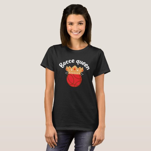 Bocce Queen Bocce Ball Player T-Shirt (Vorne ganz)