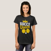 Bocce Queen Boccia Player Boules T-Shirt (Vorne ganz)