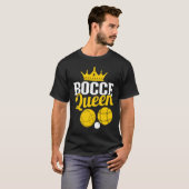 Bocce Queen Boccia Player Boules T-Shirt (Vorne ganz)