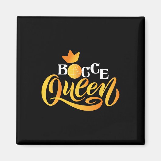 Bocce Queen - Lawn Bowling Game Boule Byll Game En Magnet (Vorne)