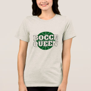 Bocce Queen lustige Damen Tri-Blend Shirt