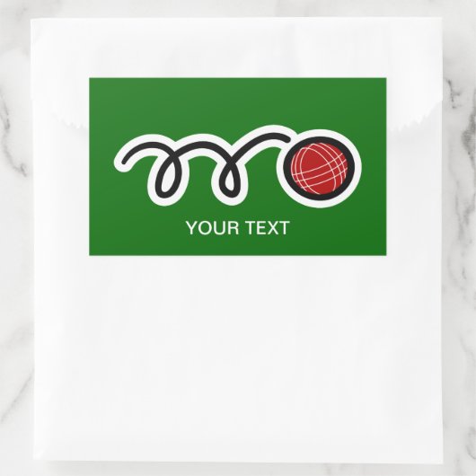 Bocce Rechteckiger Aufkleber (Tasche)