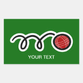 Bocce Rechteckiger Aufkleber (Vorderseite)