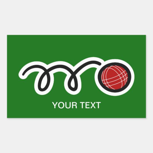 Bocce Rechteckiger Aufkleber (Vorderseite)