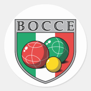 Bocce Schild-runder Aufkleber