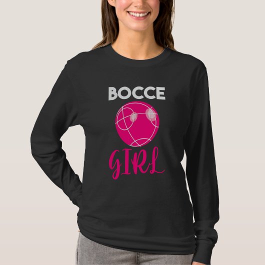 Bocce Team Ball Player Italian Bowling Bocce Girl T-Shirt (Vorderseite)