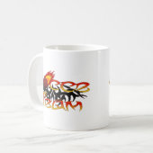 Bocce Team Black Tribal Design Kaffeetasse (Vorderseite Links)