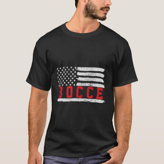 Bocce Usa Flag T-Shirt (Vorderseite)
