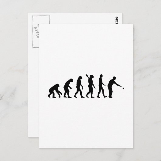 Boccia-Boule-Evolution Postkarte (Vorne/Hinten)