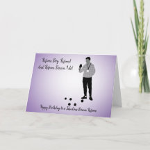 Boccia Boy-Schiedsrichter mit Paddle Birthday Card