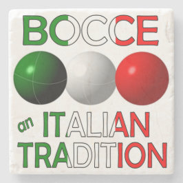 Boccia eine italienische Tradition Steinuntersetzer