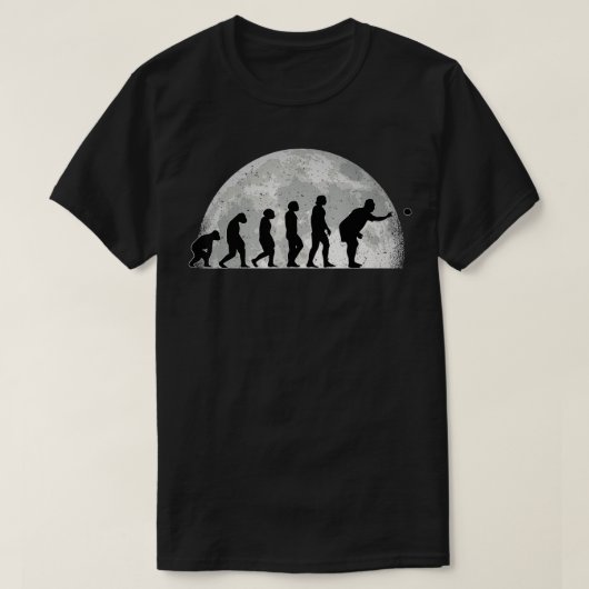 Boccia Evolution Moon Boule Petanque Bocce  T-Shirt (Design vorne)