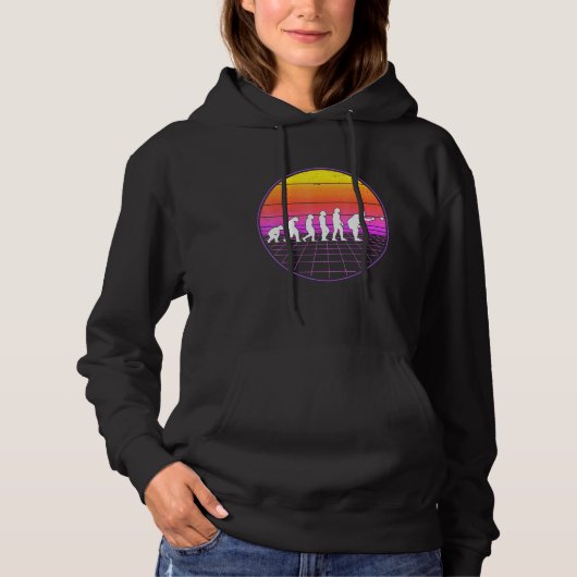 Boccia Evolution Vaporwave 70er Boule Petanque Boc Hoodie (Vorderseite)