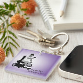 Boccia Girl Hair Up Schlüsselring (Vorderseite rechts)