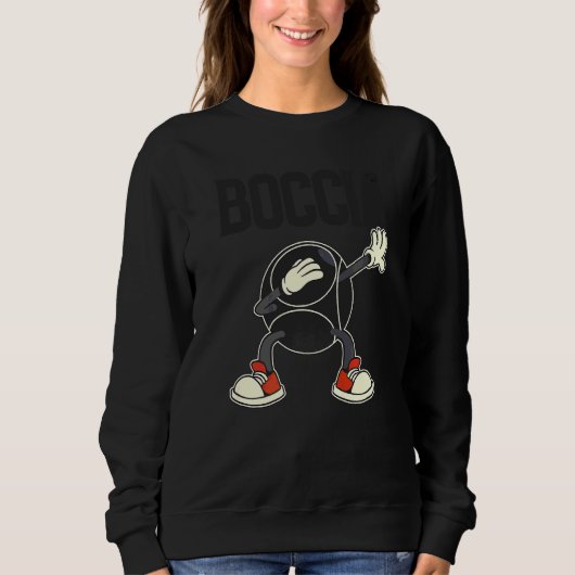 Boccia Player Kleidung mit Dabbing Boccia Balls Sweatshirt (Vorderseite)