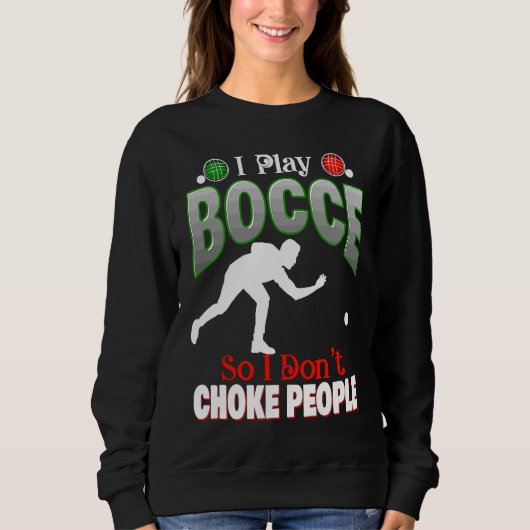 Boccie-Ball-König oder -Königin Erwachsene-Rasen-B Sweatshirt (Vorderseite)
