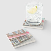 Boccis Charleston, SC. Untersetzer. Steinuntersetzer (Seitenansicht)