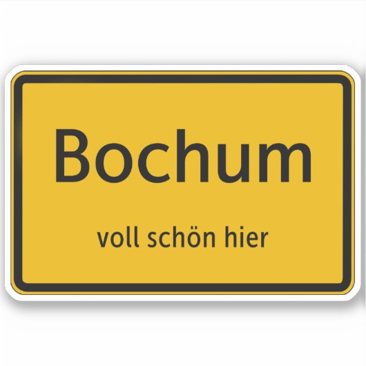 Bochum Aufkleber Sticker Autoaufkleber (Vorderseite)