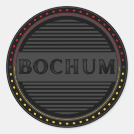 Bochum City Pride Emblem – Deutsche Identität Runder Aufkleber
