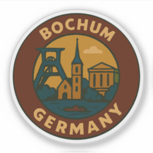 Bochum Deutschland Stadt Kunst Aufkleber