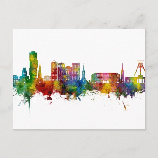 Bochum Germany Skyline Postkarte (Vorderseite)