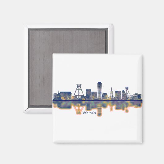 Bochum Skyline Magnet (Vorderseite/Rückseite)