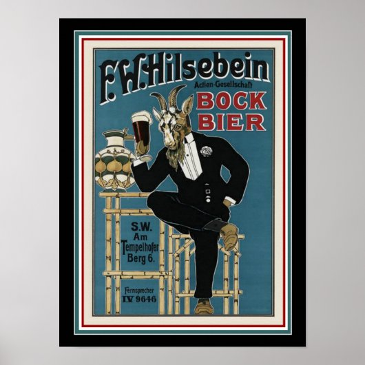 Bock Beer Ad Poster 12 x 16 (Vorne)