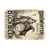 Bock Beer Brewing Co Lager Vintag antike Rustikal Magnet (Horizontal)