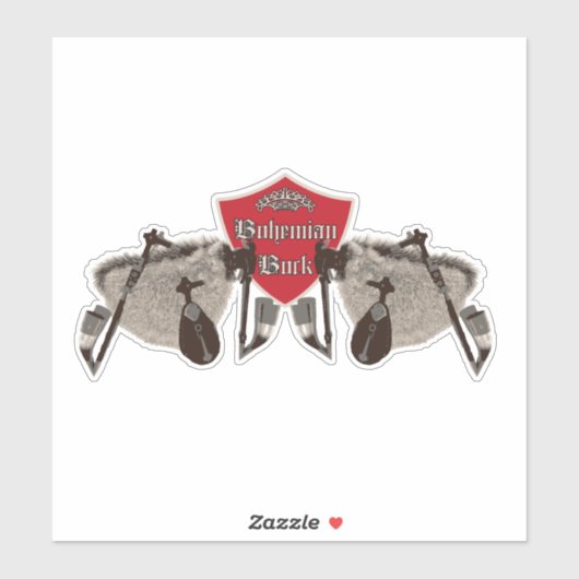 Bock bohemian - Bagpipe aus Tschechien Aufkleber (Blatt)