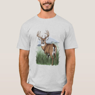 Bock im Gebüsch, Detaillierter Bock, Stolz Hirschb T-Shirt