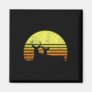Bock-Maultierhirschjagd Vater Vintage Retro Sonne  Magnet