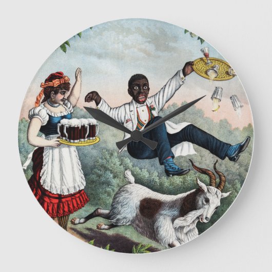 Bock, stock beer advertising poster, 1889 große wanduhr (Vorderseite)