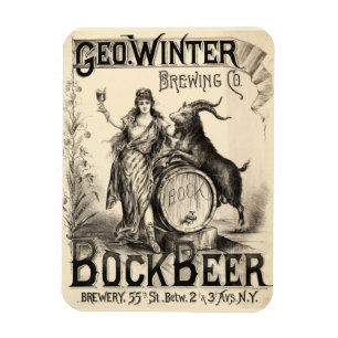 Bockbierbrauerei Co Lager Vintage Antik Rustikal Magnet