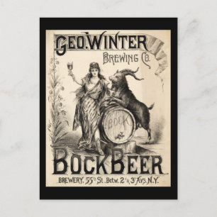 Bockbierbrauerei Vintage Retro Cool Postkarte