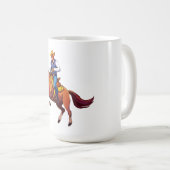 Bockendes Pferd mit dem Mann Kaffeetasse (VorderseiteRechts)