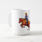 Bockendes Pferd mit dem Mann Kaffeetasse (Vorderseite Links)