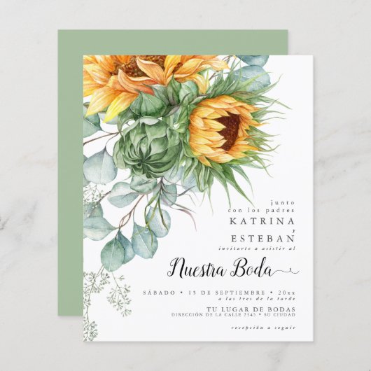 Boda de girasoles de otoño económica pero hermosa (Vorne/Hinten)