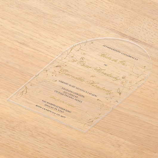 Boda de oro editierbar acryleinladungen (Ablage )