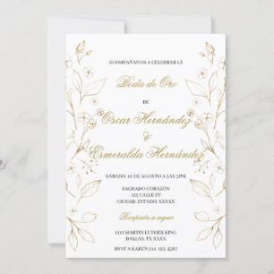 Boda de oro editierbar einladung