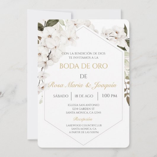 Boda de oro einladung (Vorderseite)