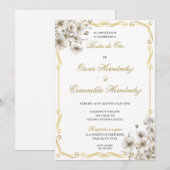 Boda de oro elegante einladung (Vorne/Hinten)