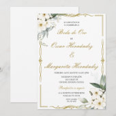 Boda de oro elegante einladung (Vorne/Hinten)