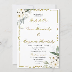Boda de oro elegante einladung