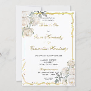 Boda de oro elegante einladung