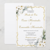 Boda de oro elegante einladung (Vorne/Hinten)