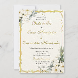 Boda de oro elegante einladung