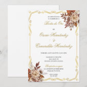 Boda de oro elegante einladung (Vorne/Hinten)