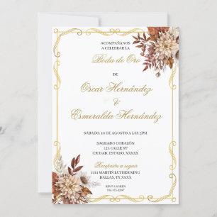 Boda de oro elegante einladung